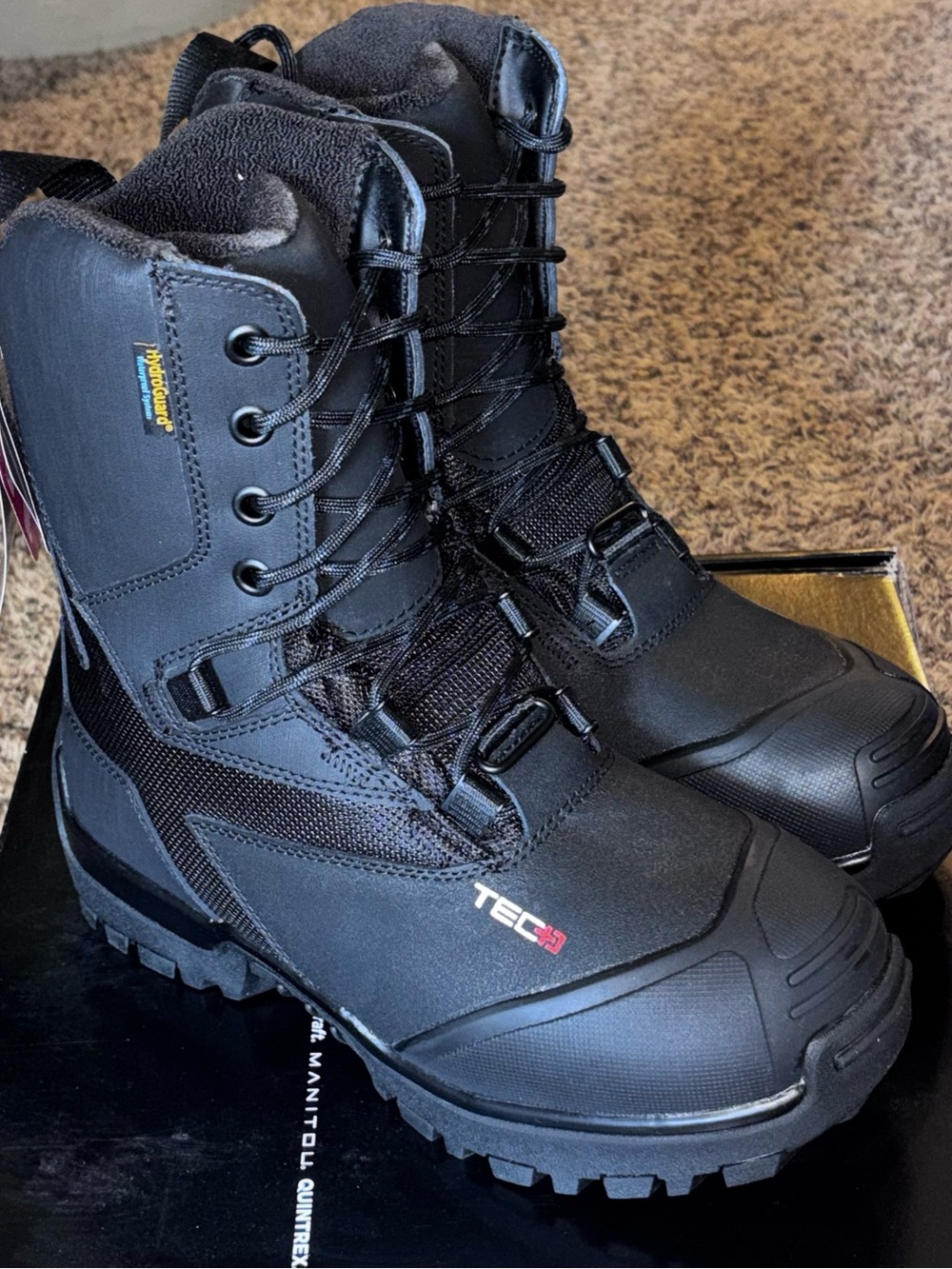 NEW - Skidoo TEC+ Snowmobile Boots Waterproof Size 8 NEW IN BOX!